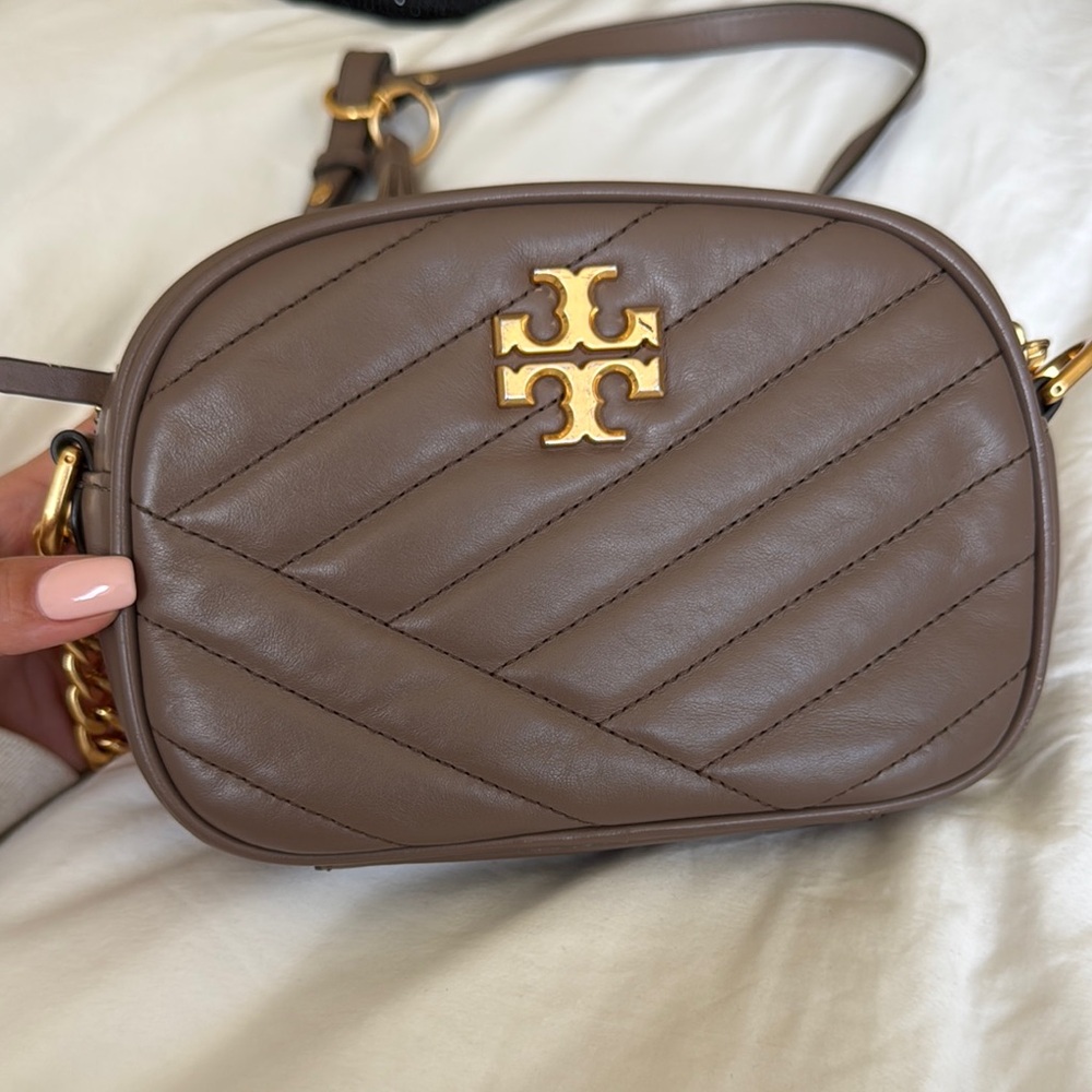 Tory Burch Tan Crossbody Bag with Gold Accent